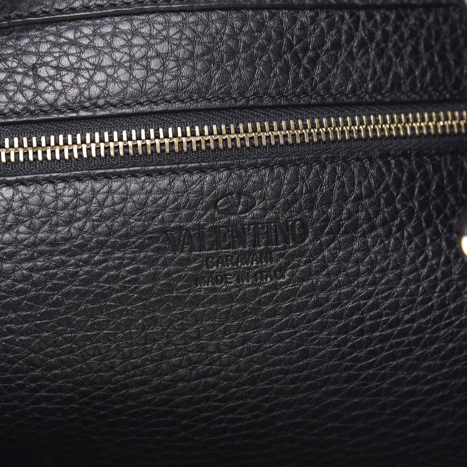 Valentino Garavani Pebbled Calfskin Small Rockstud Flip-Lock Messenger Bag Black 6 of 9