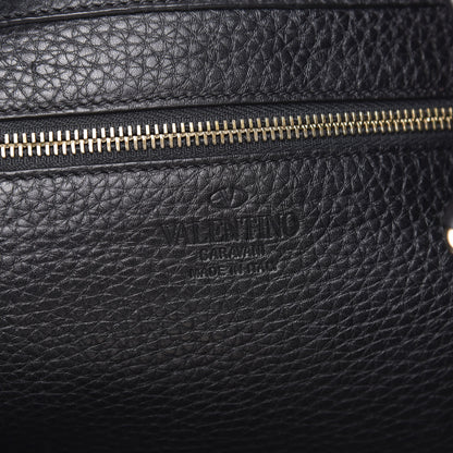 Valentino Garavani Pebbled Calfskin Small Rockstud Flip-Lock Messenger Bag Black 6 of 9