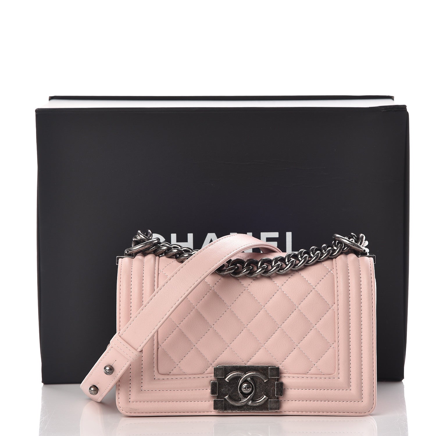 Chanel Calfskin Quilted Small Boy Flap Light Pink 8 of 10