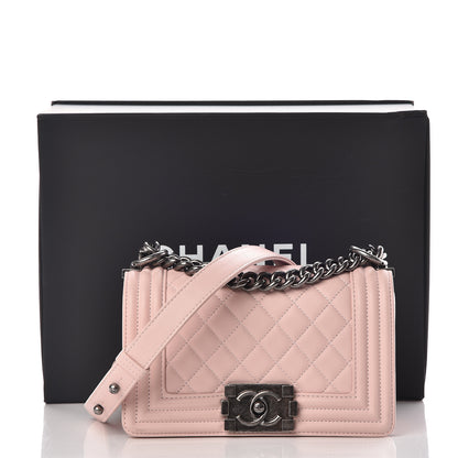 Chanel Calfskin Quilted Small Boy Flap Light Pink 8 of 10