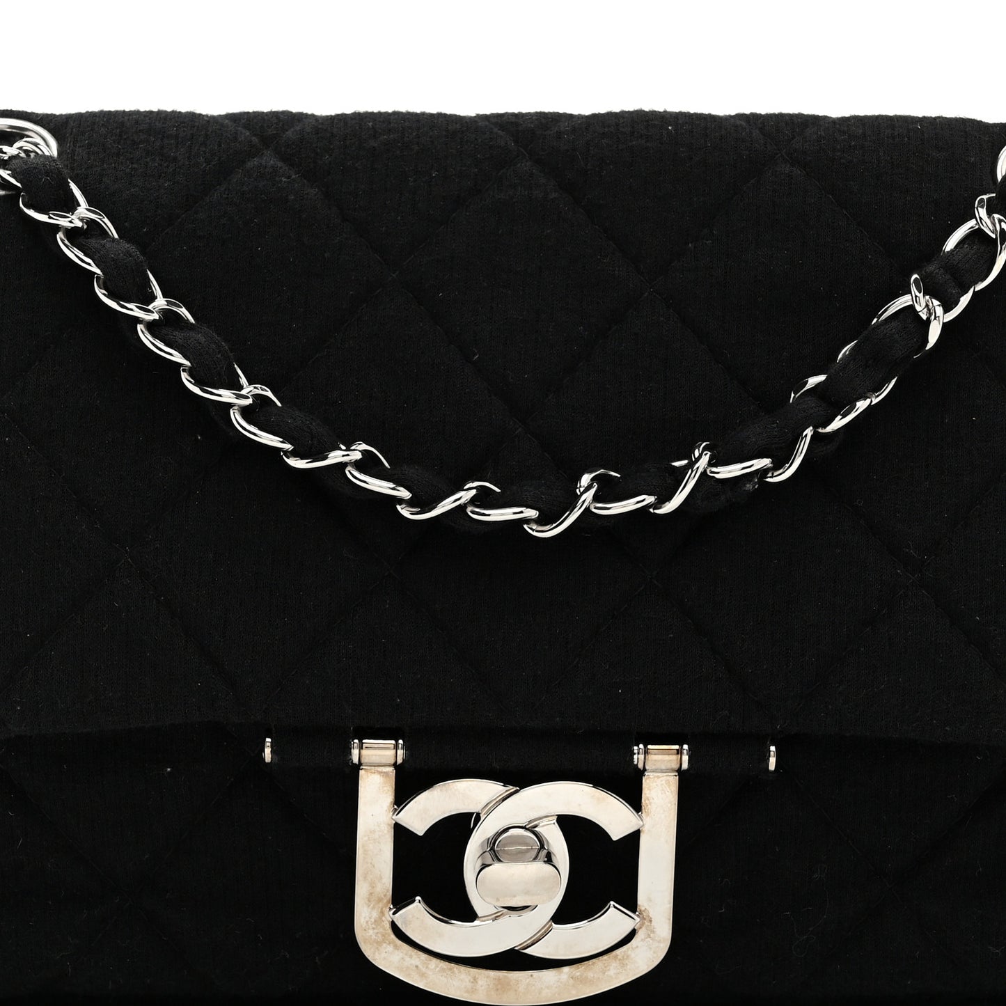 Fabric Quilted Le Marais Flap Black