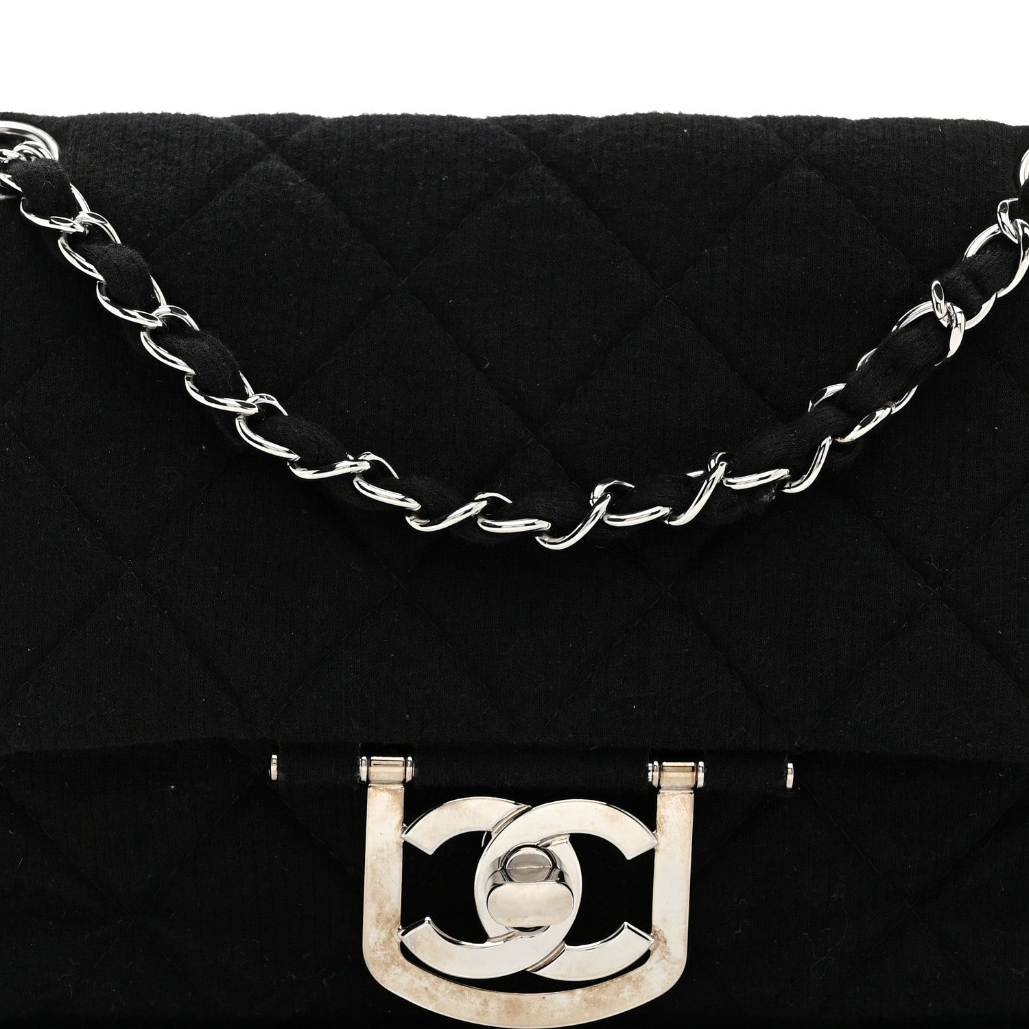 Chanel Fabric Quilted Le Marais Flap Black 8 of 10