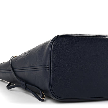 Louis Vuitton Empreinte Monogram Giant Neverfull MM Navy 9 of 10