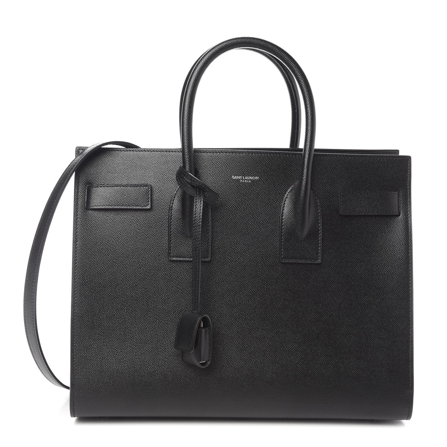Grained Calfskin Small Sac De Jour Black