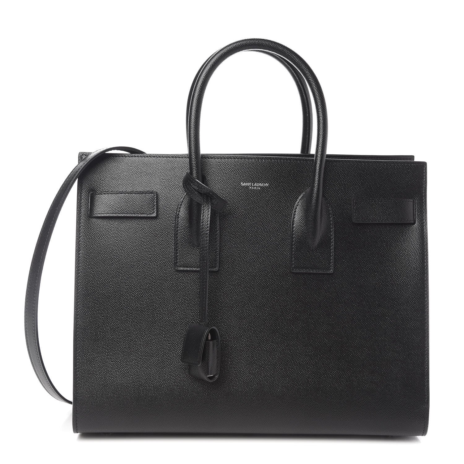 Saint Laurent Grained Calfskin Small Sac De Jour Black 1 of 10