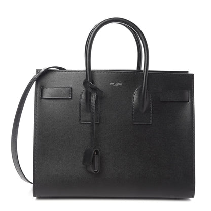Saint Laurent Grained Calfskin Small Sac De Jour Black 1 of 10