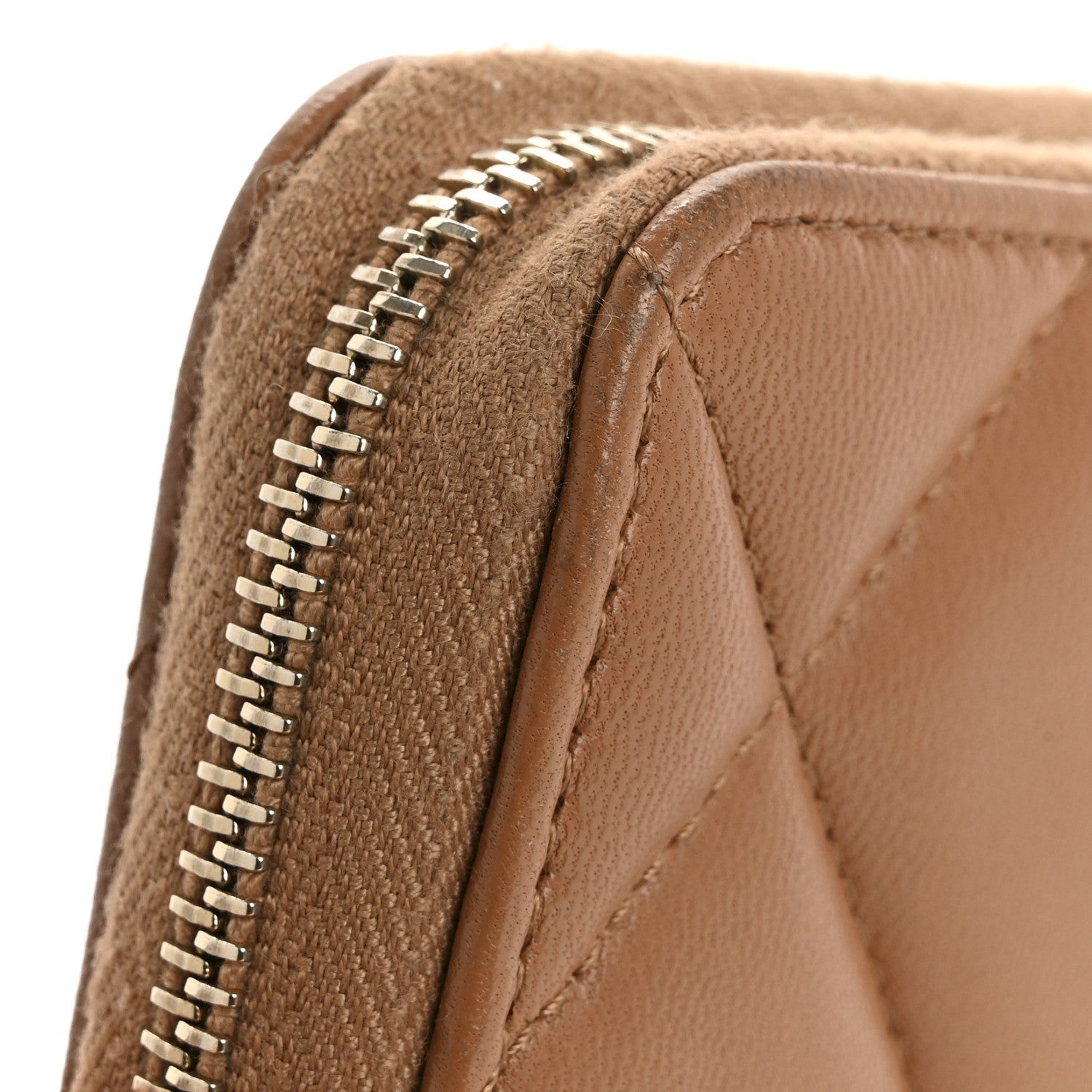 Chanel Lambskin Quilted Chanel 19 Zip Around Coin Purse Wallet Brown 11 of 12