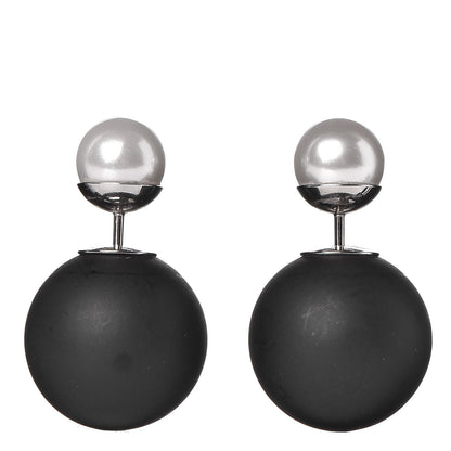 Christian Dior Mise En Dior Tribal Earrings Matte Black Pearl 1 of 4