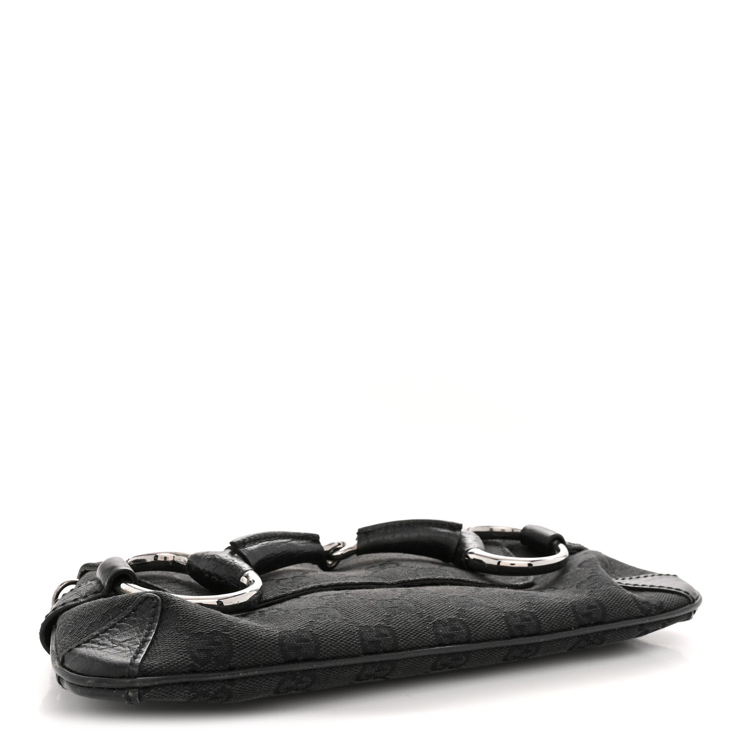 Gucci Monogram Horsebit Chain Clutch Black 4 of 13