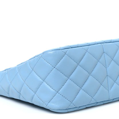 Chanel Lambskin Quilted Small Pearl Crush Hobo Light Blue 9 of 11