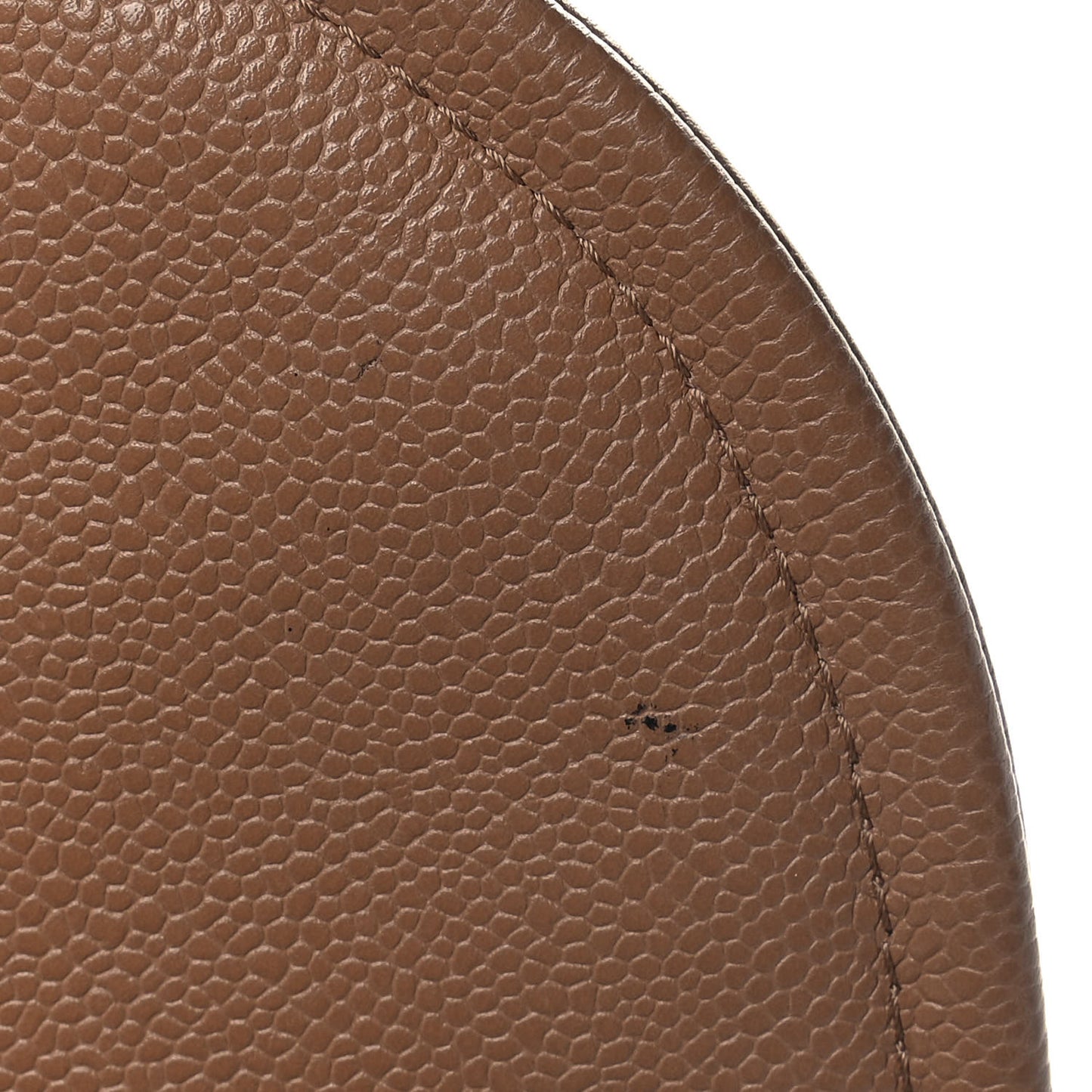 Caviar Large Half Moon Flap Dark Beige