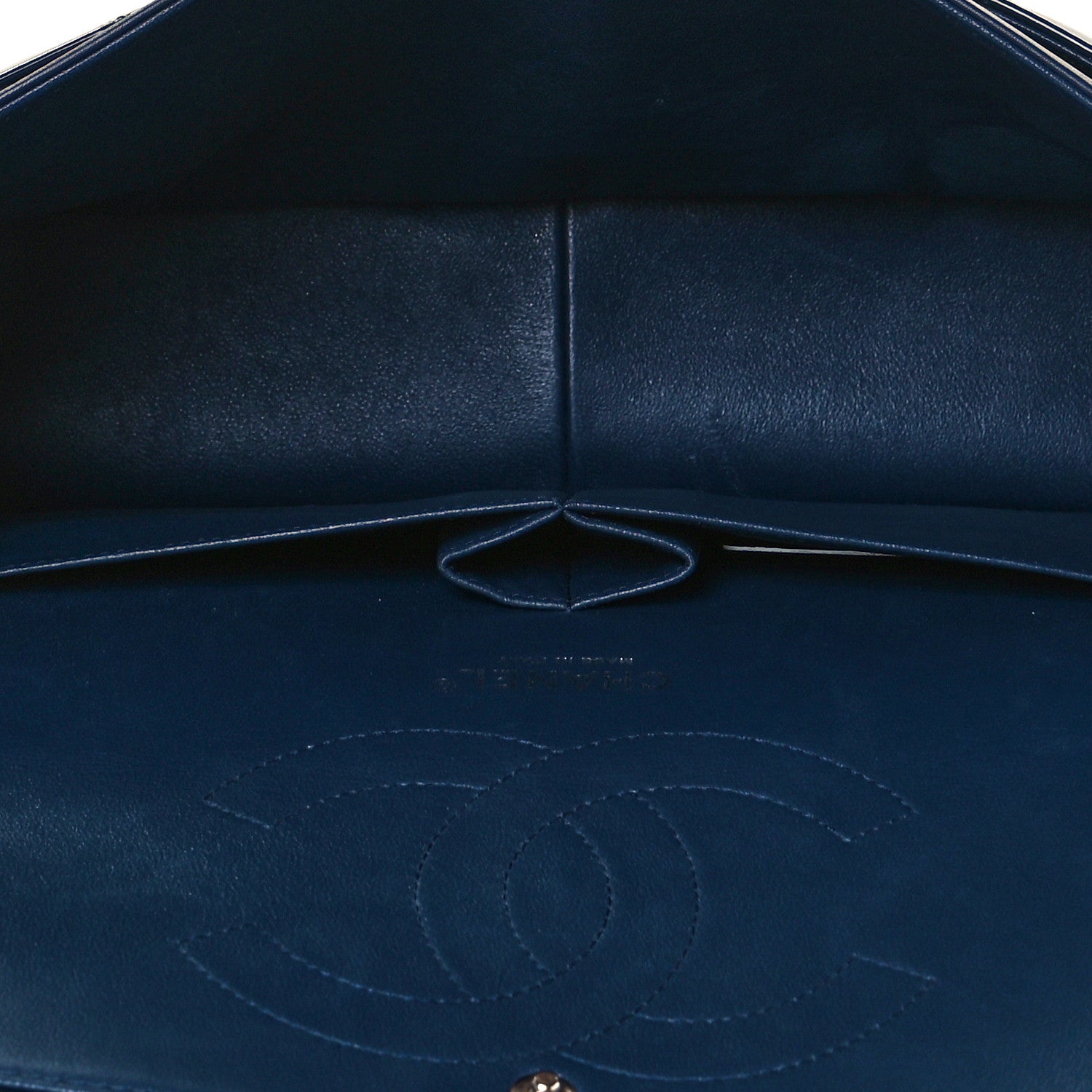 Chanel Patent Quilted Jumbo Double Flap Navy 5 of 12