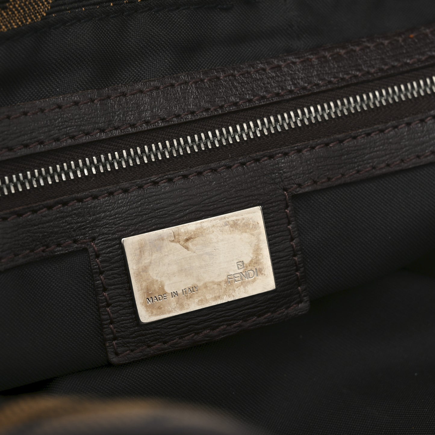 Canvas Tiger Print Tote Brown