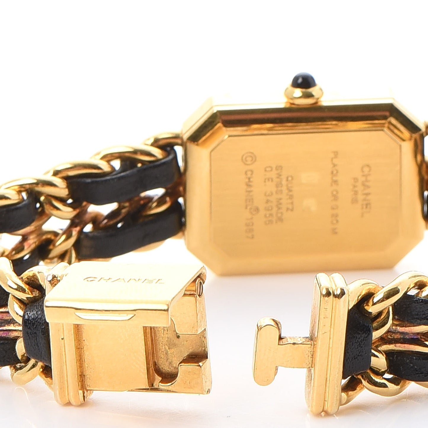 Stainless Steel Lambskin 20mm Chain Premiere Quartz Watch Gold S