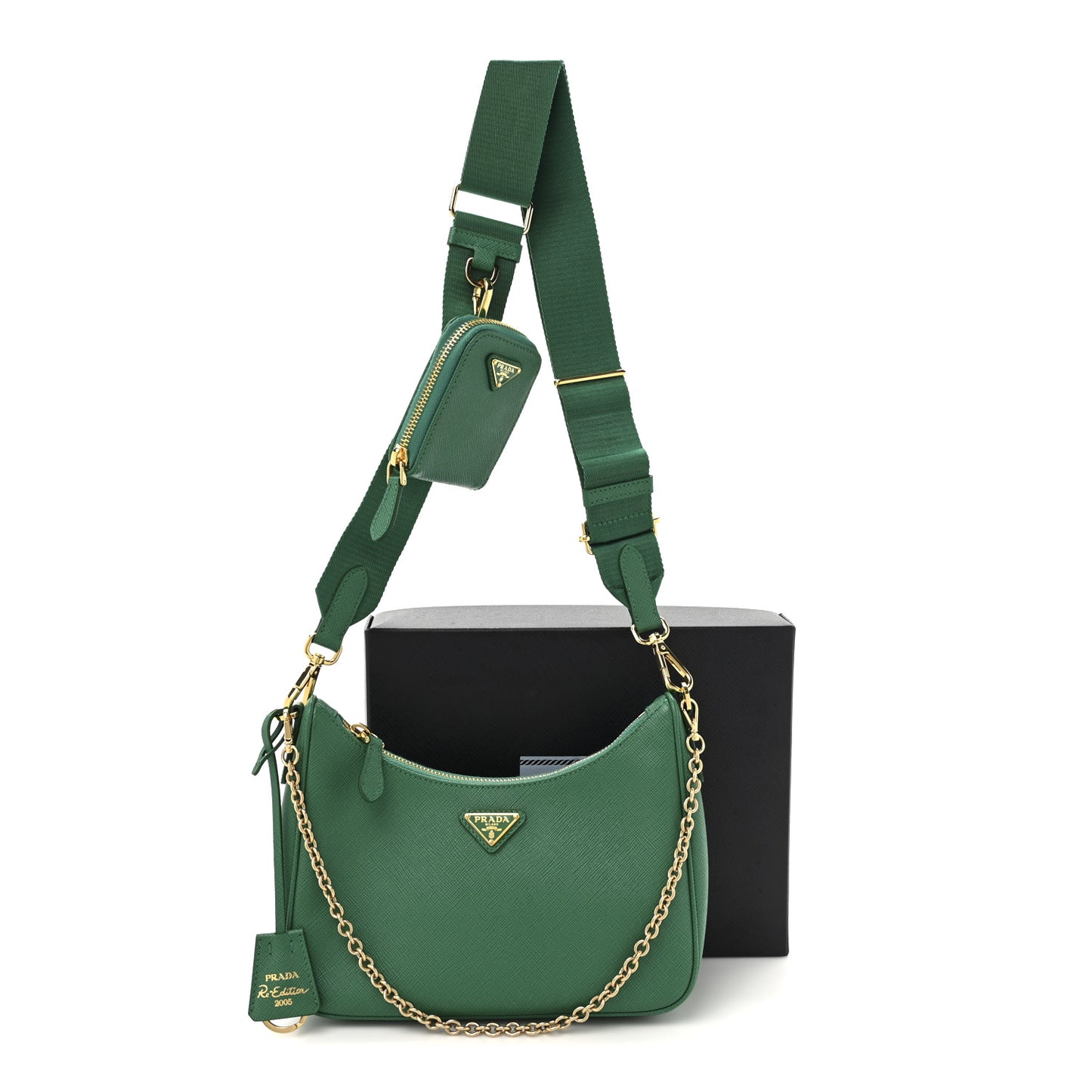 Saffiano Lux Re-Edition 2005 Shoulder Bag Mango