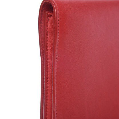 Saint Laurent Calfskin Classic Y Ligne Clutch Red 15 of 18