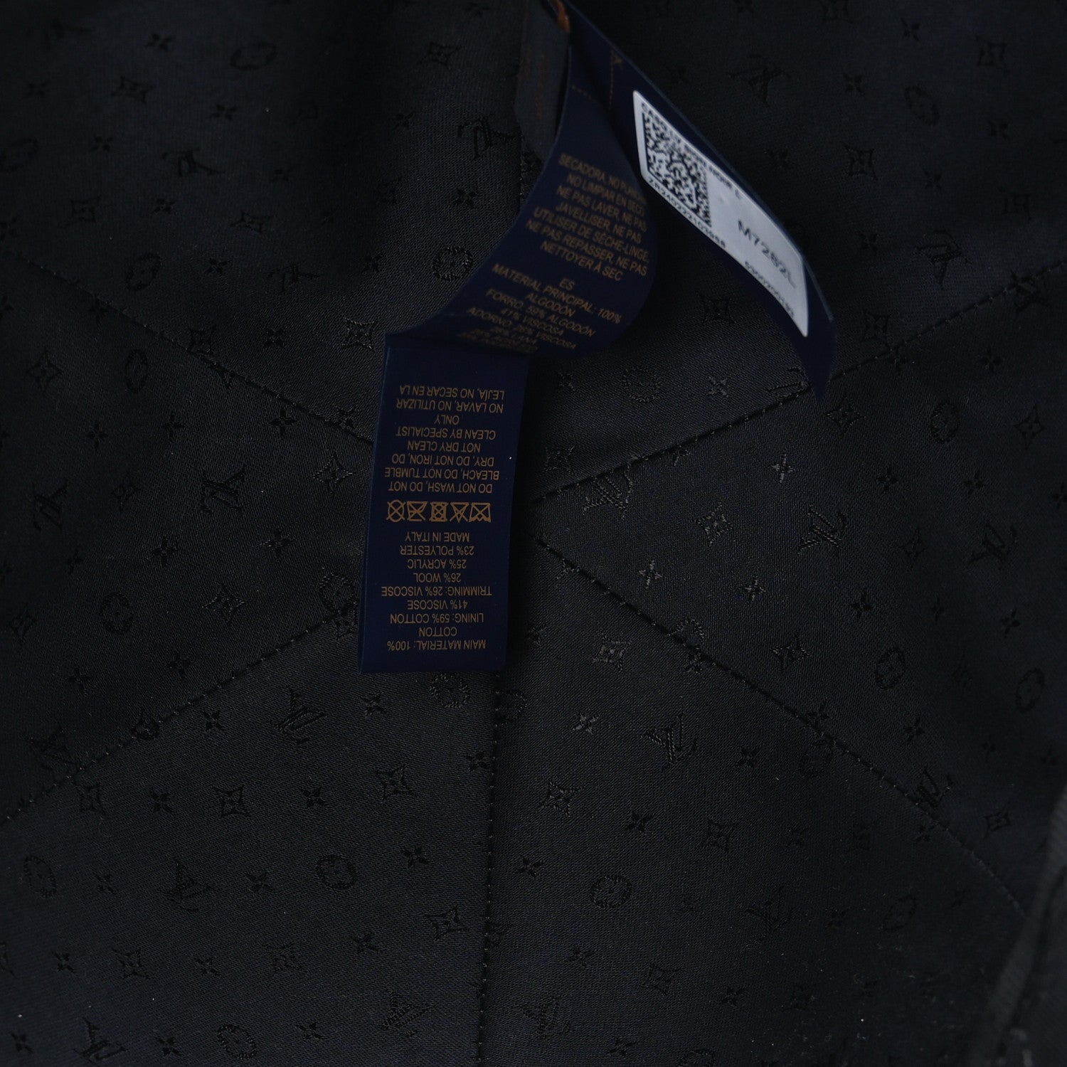 Louis Vuitton Cotton LV Signature Cap L Black 7 of 9