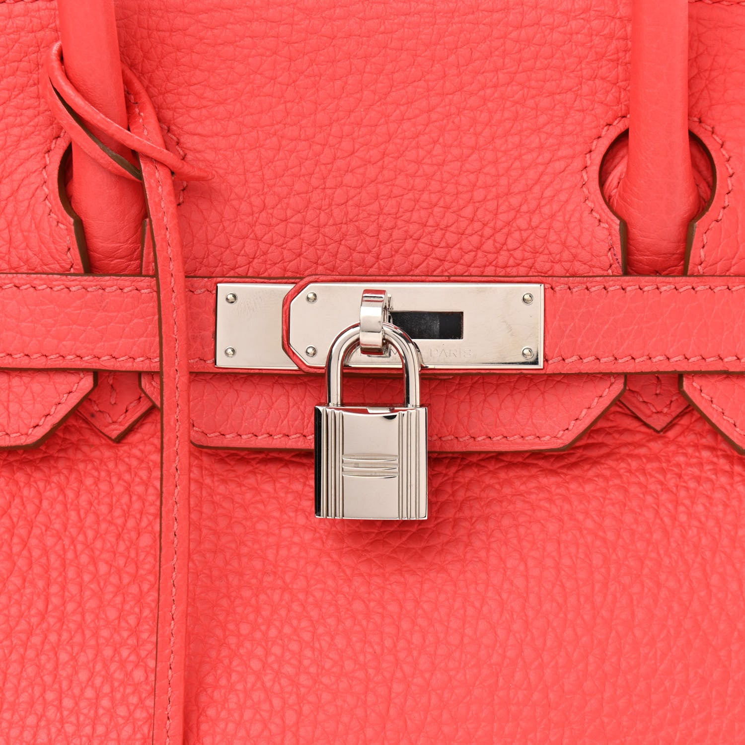 Hermes Taurillon Clemence Birkin 30 Rouge Pivoine 7 of 18