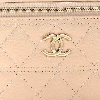 Chanel Caviar Quilted Trendy Handle Mini Vanity Light Beige 8 of 11