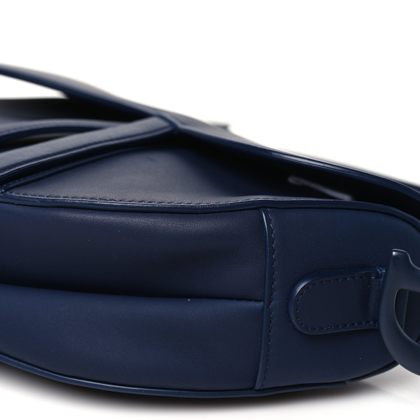Ultra Matte Calfskin Saddle Bag Blue