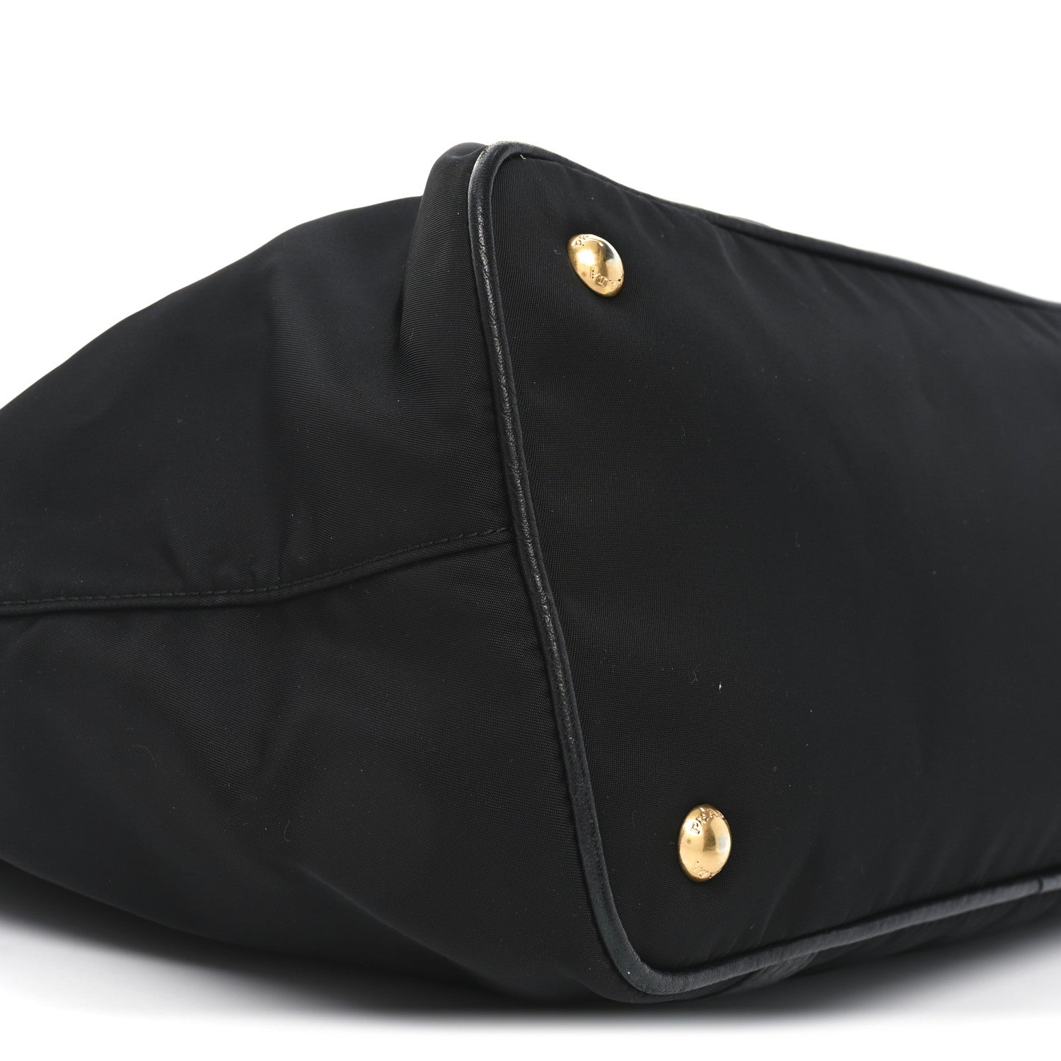 Prada Tessuto Nylon Soft Calf Small Tote Black 8 of 9