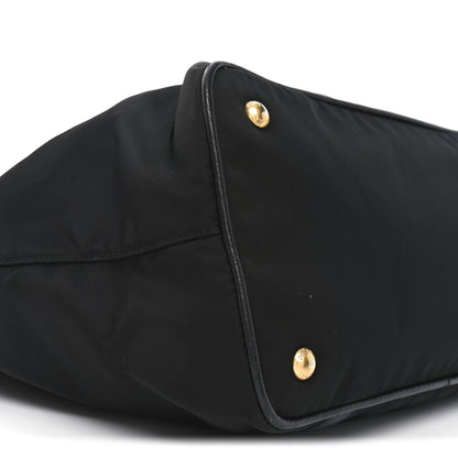 Prada Tessuto Nylon Soft Calf Small Tote Black 8 of 9