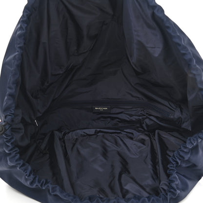 Balenciaga Textured Sport Nylon Logo Embroidered S Wheel Gym Bag Bleu Navy Rouge 4 of 9