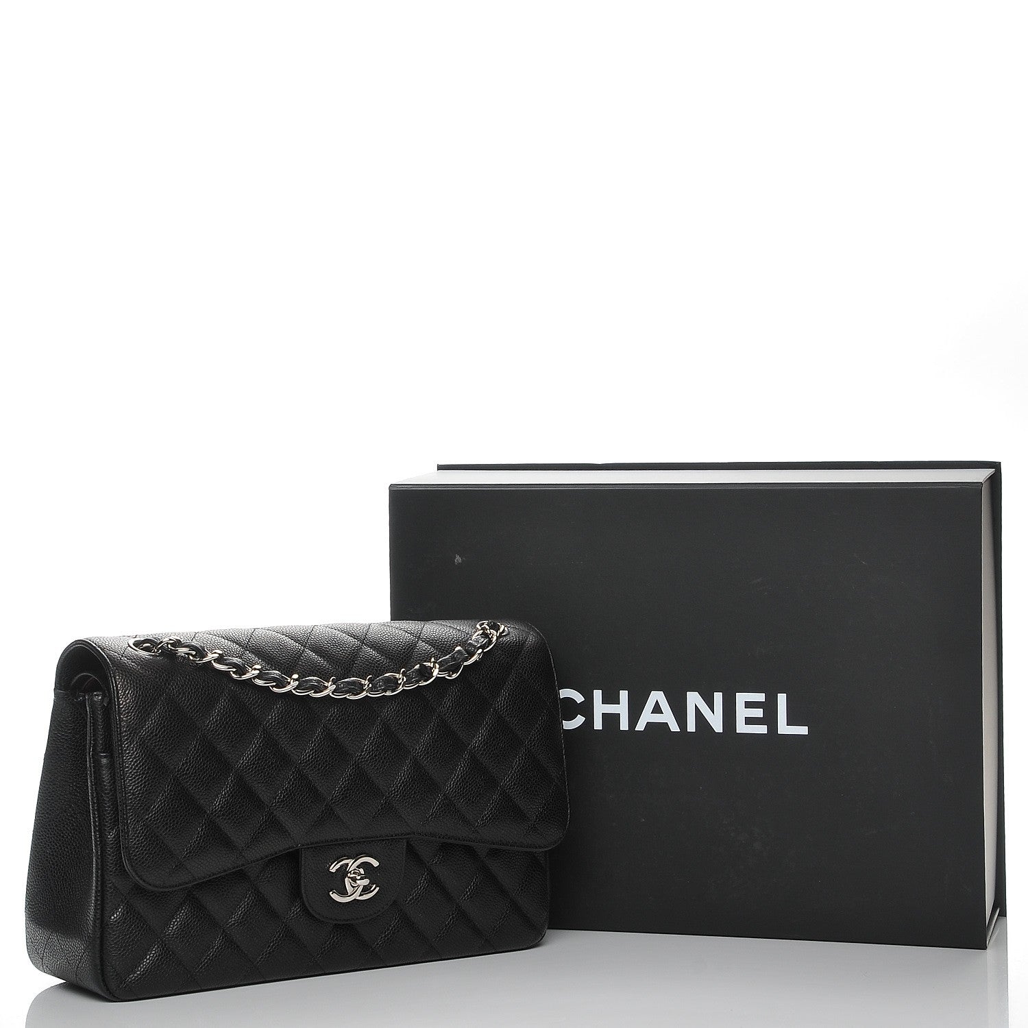 Chanel Caviar Quilted Jumbo Double Flap Black 8 of 8
