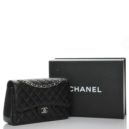 Chanel Caviar Quilted Jumbo Double Flap Black 8 of 8