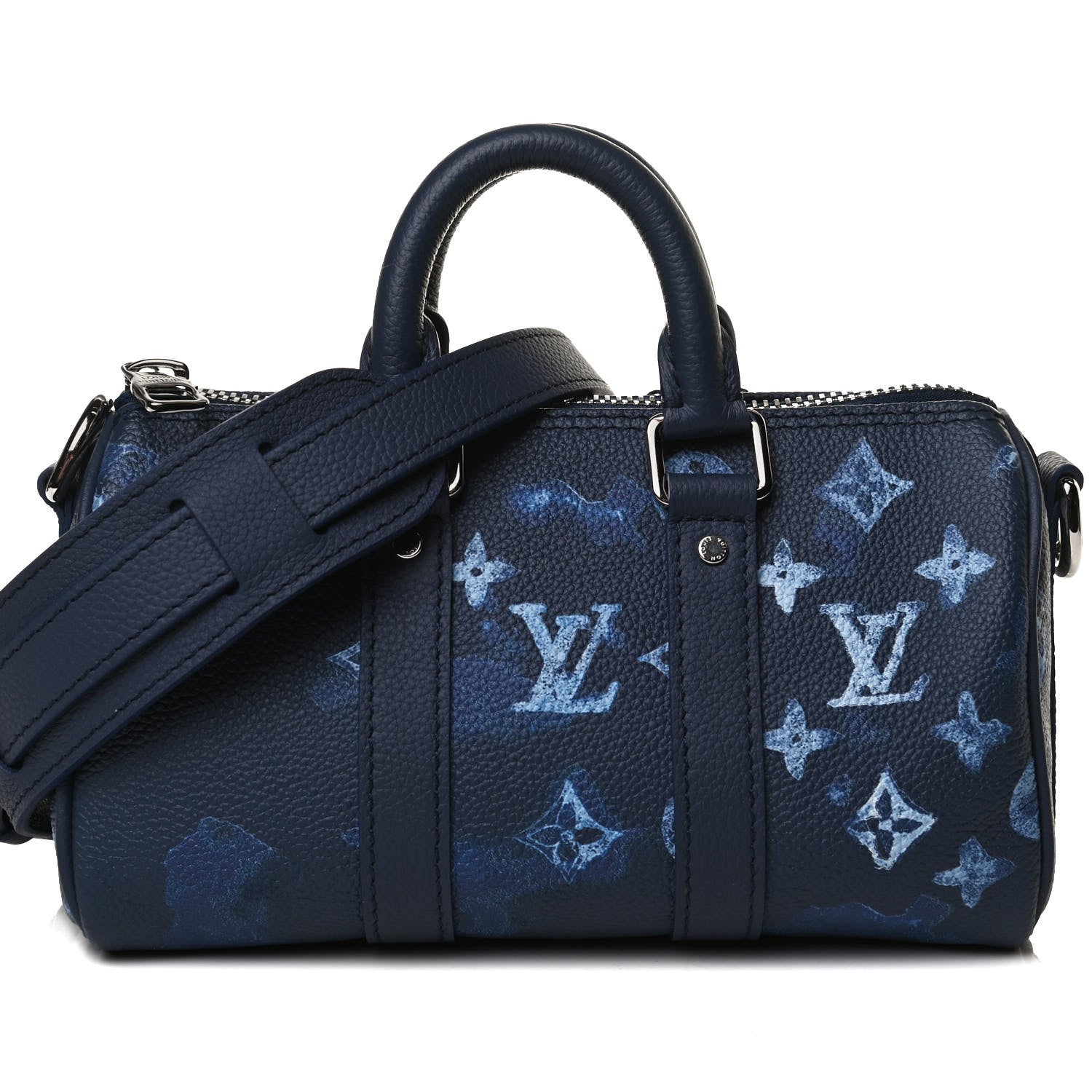 Louis Vuitton Monogram Ink Watercolor Keepall XS Blue 7 of 13