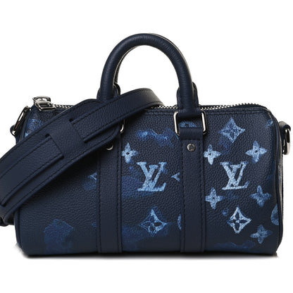 Louis Vuitton Monogram Ink Watercolor Keepall XS Blue 7 of 13