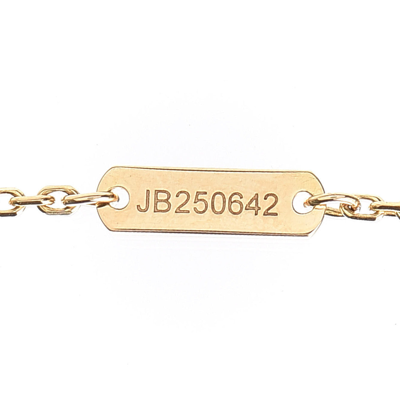 18K Yellow Gold Mother of Pearl Vintage Alhambra Pendant Necklace