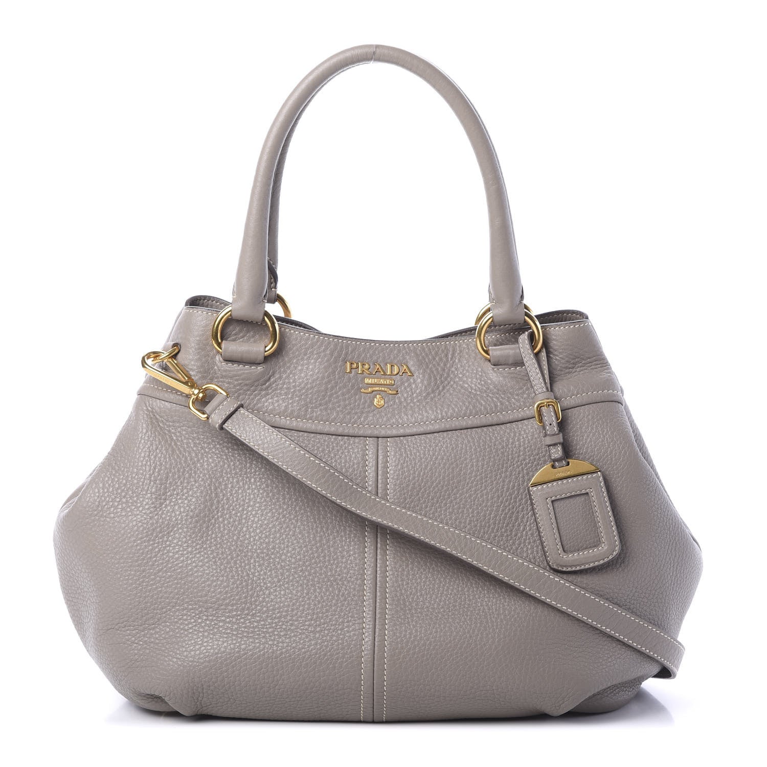Prada Vitello Daino Shoulder Bag Argilla 1 of 9