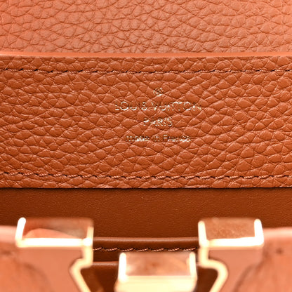 Louis Vuitton Taurillon Snakeskin Mini Capucines Caramel 5 of 9