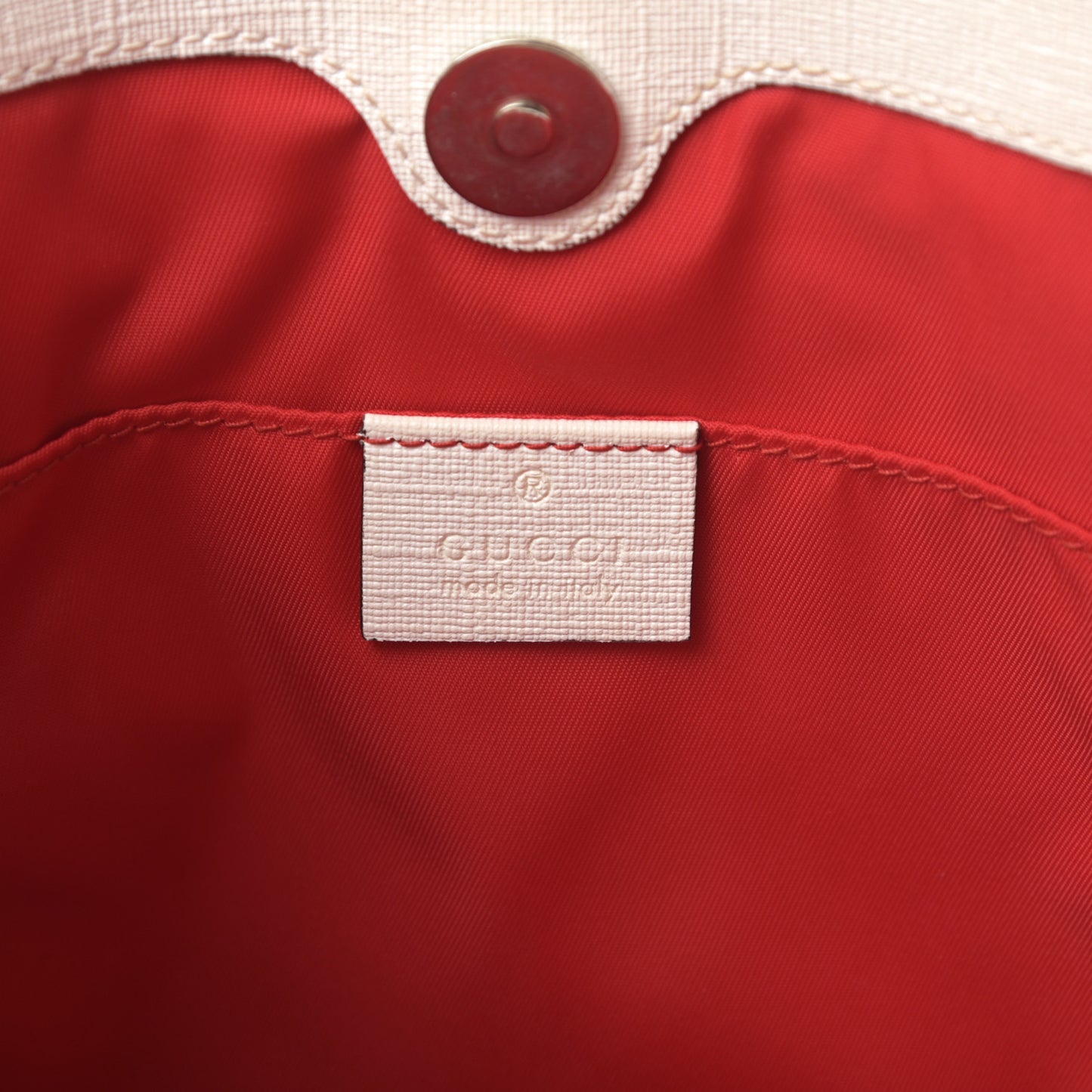 GG Supreme Monogram Bow Childrens Tote Red