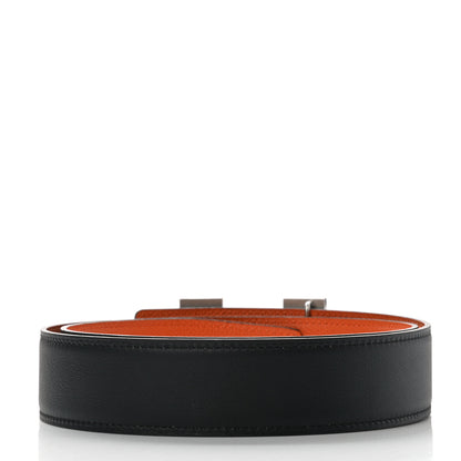 Hermes Swift Epsom 32mm H Belt 75 Black Orange 2 of 6