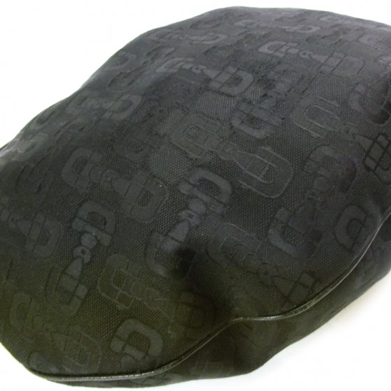 Canvas Horsebit Hobo Black