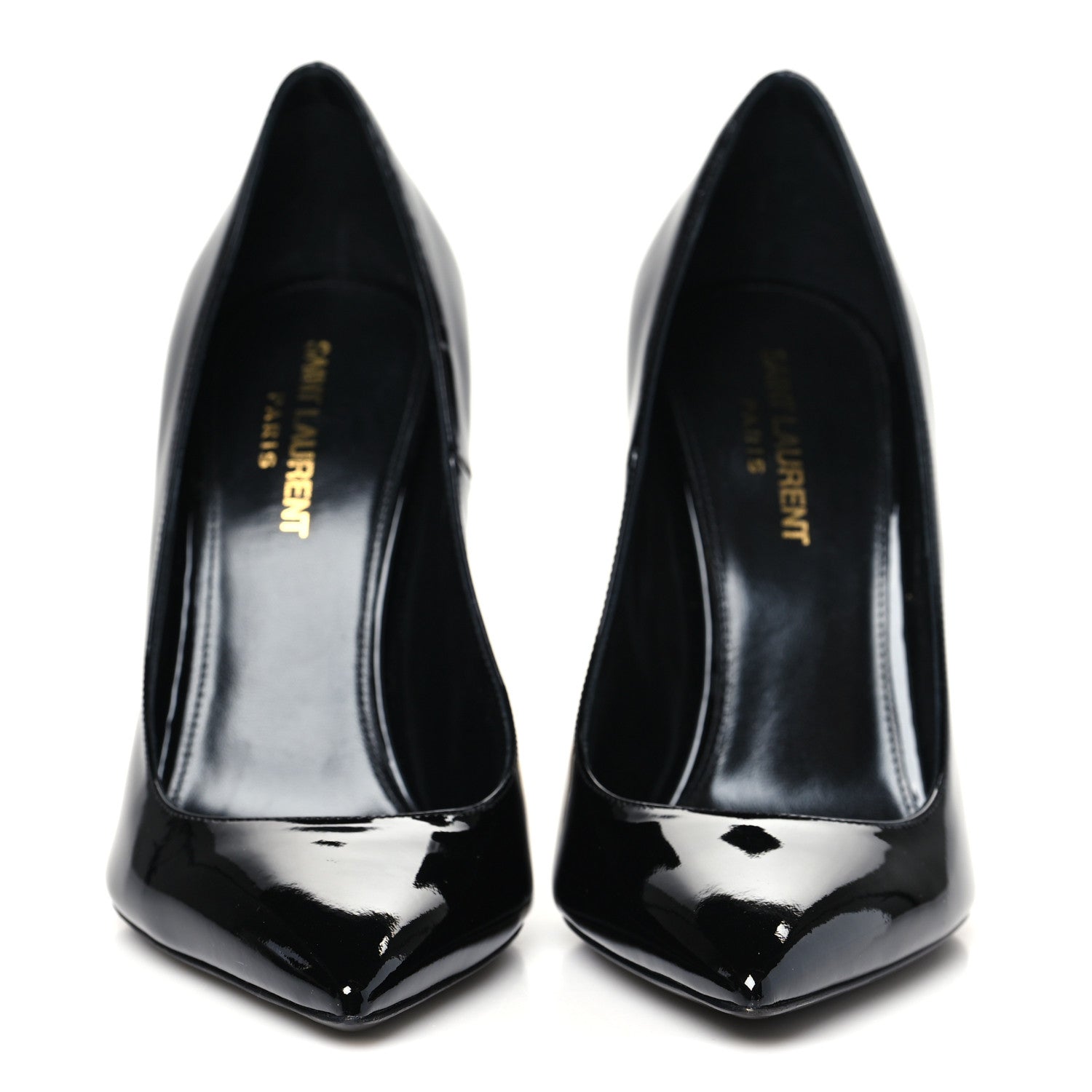 Saint Laurent Patent Opyum 110 Pumps 38.5 Black Gold 3 of 10