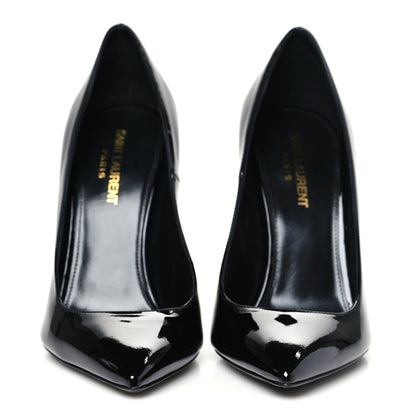 Saint Laurent Patent Opyum 110 Pumps 38.5 Black Gold 3 of 10