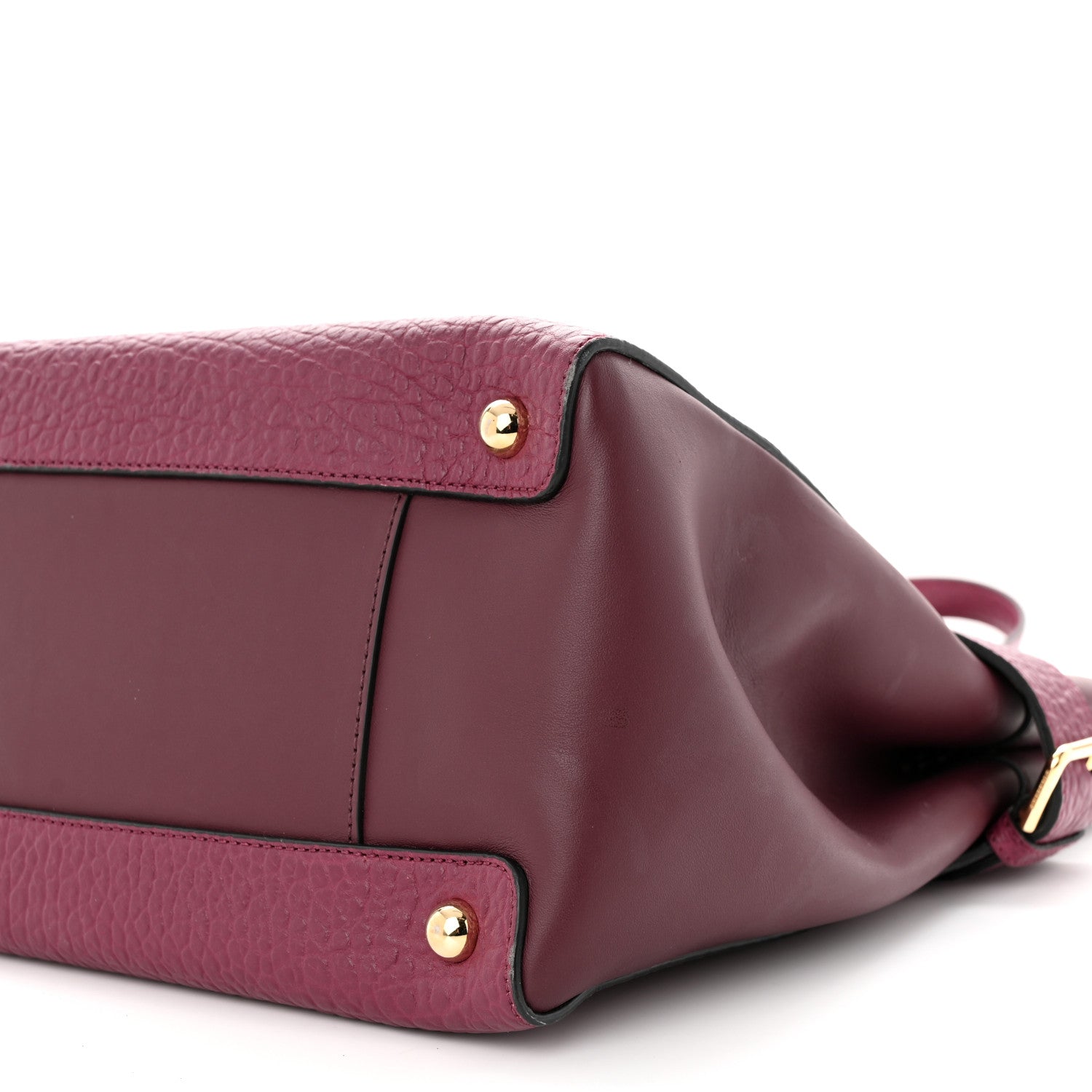 Burberry Heritage Grain Smooth Calfskin Large Clarborough Tote Damson Magenta 9 of 10