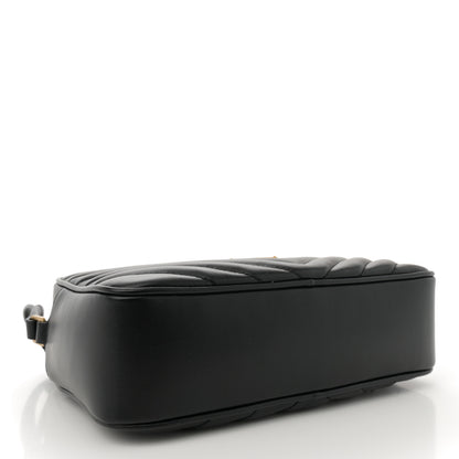 Saint Laurent Calfskin Matelasse Monogram Lou Camera Bag Black 4 of 10