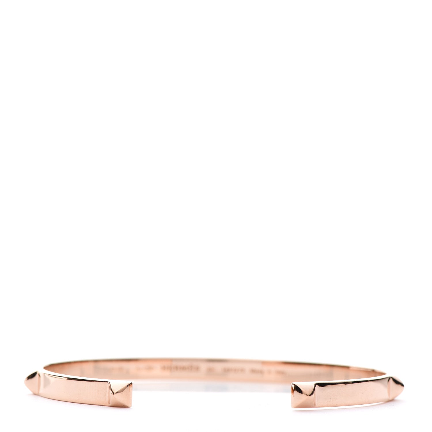 Hermes 18K Rose Gold Mini Clous Bracelet SH 3 of 5