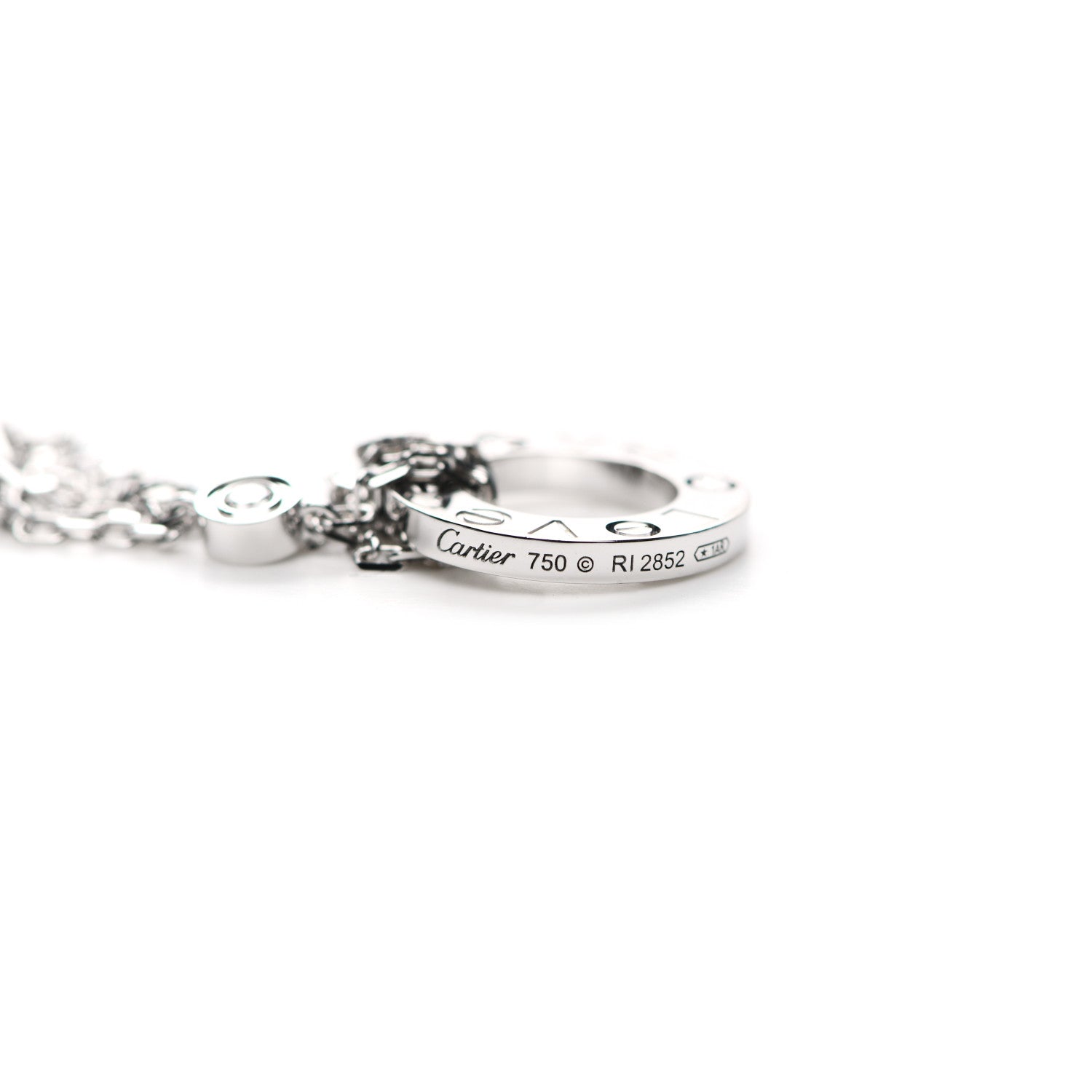 Cartier 18K White Gold Diamond LOVE Bracelet 5 of 5