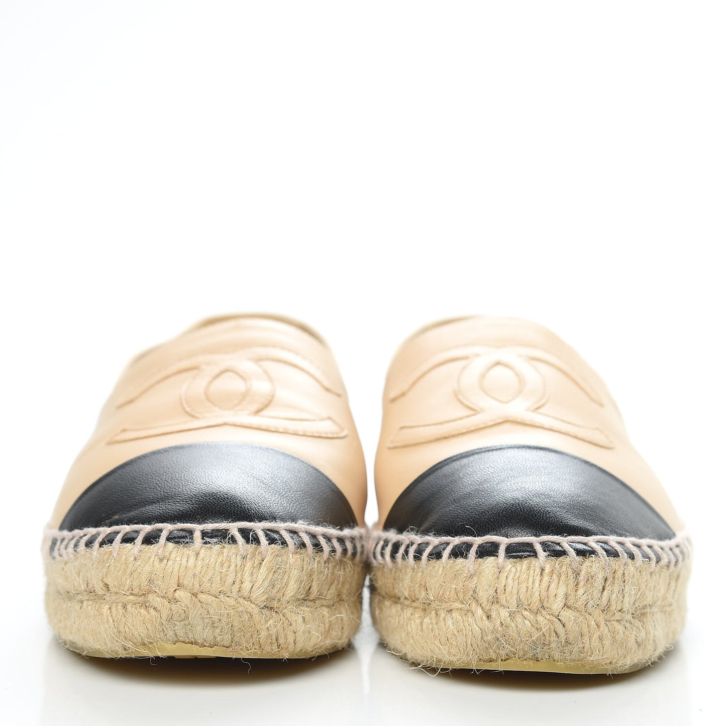 Lambskin CC Espadrilles 39 Beige Black