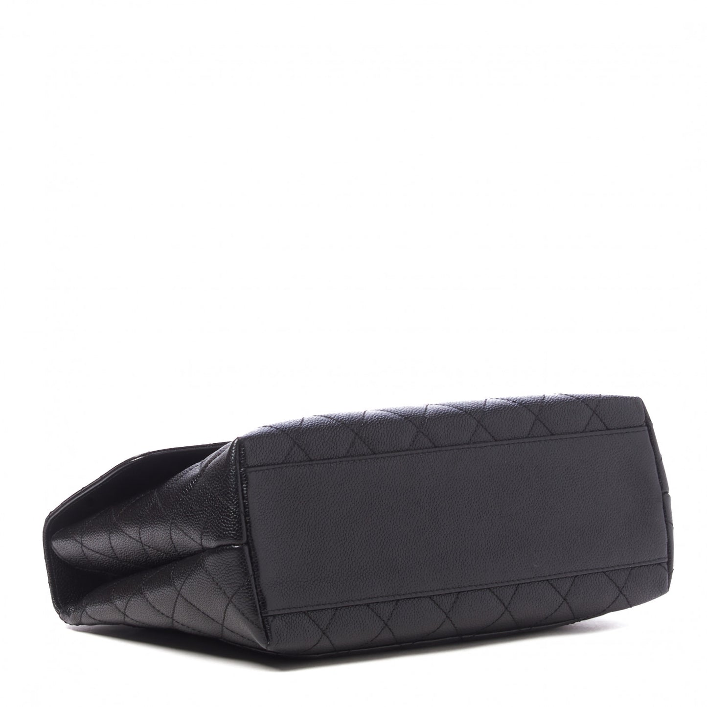 Caviar Quilted Jumbo Kelly Flap Black