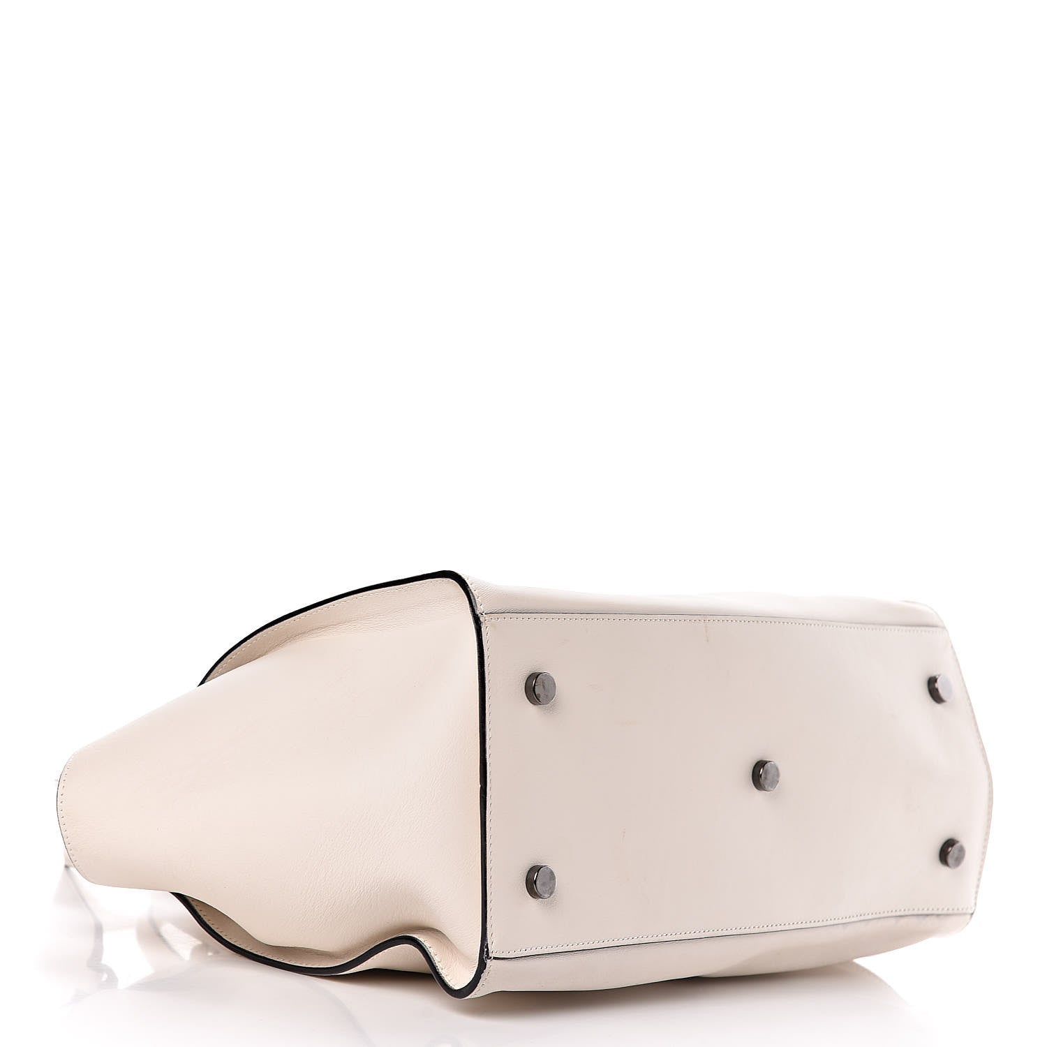 Saint Laurent Calfskin Small Monogram Cabas Dove White 4 of 15