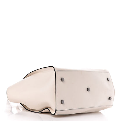 Saint Laurent Calfskin Small Monogram Cabas Dove White 4 of 15