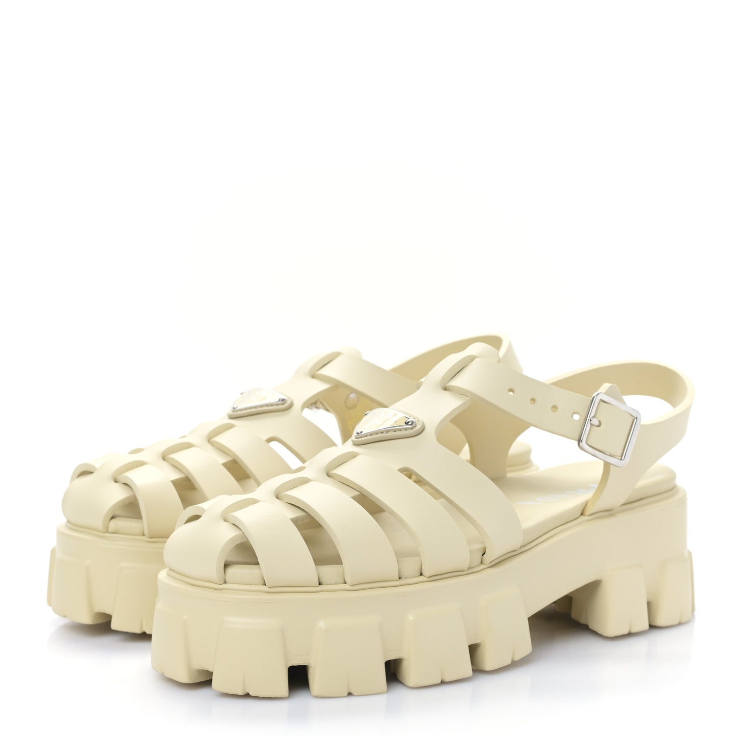 Foam Rubber Metal Triangle Logo Monolith 55mm Cage Sandals 41 Quarzo