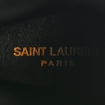 Saint Laurent Kid Scamosciato Niki 85 Wedge Booties 39.5 Black 7 of 10