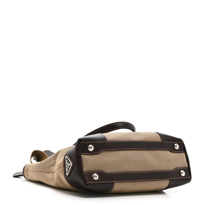 Prada Jacquard Logo Tote Corda Moro 4 of 10